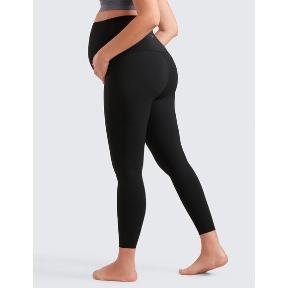 Womens Butterluxe Maternity Leggings Over The Belly 25" - Buttery Soft Workout A - Picture 2 of 8